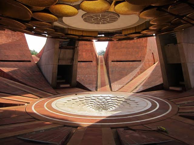 Auroville globe inside
